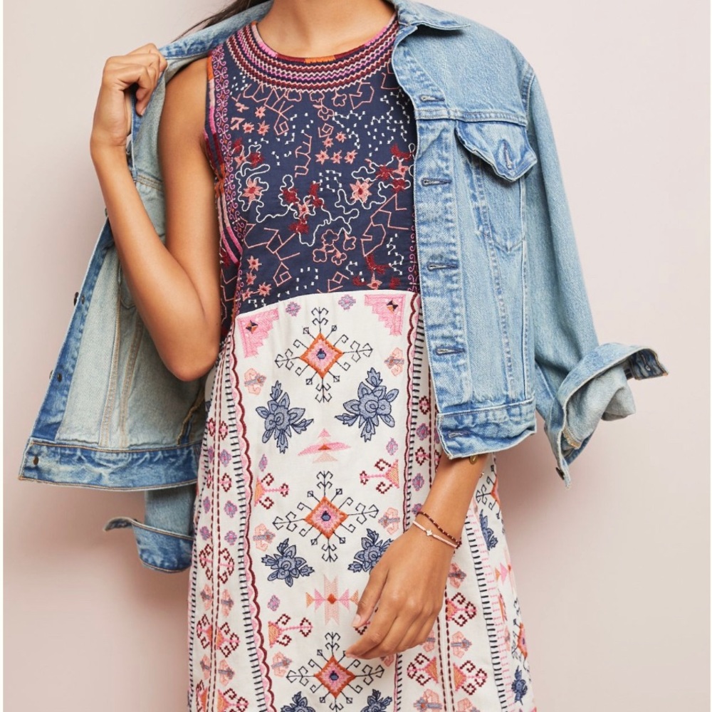 Pancake color block dress Anthropologie